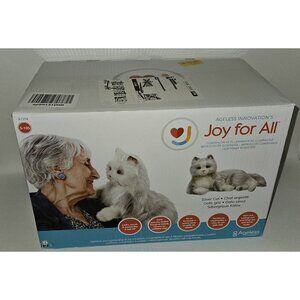 Ageless Innovation's Joy For All SILVER CAT Companion Pet Plush Realistic In Box